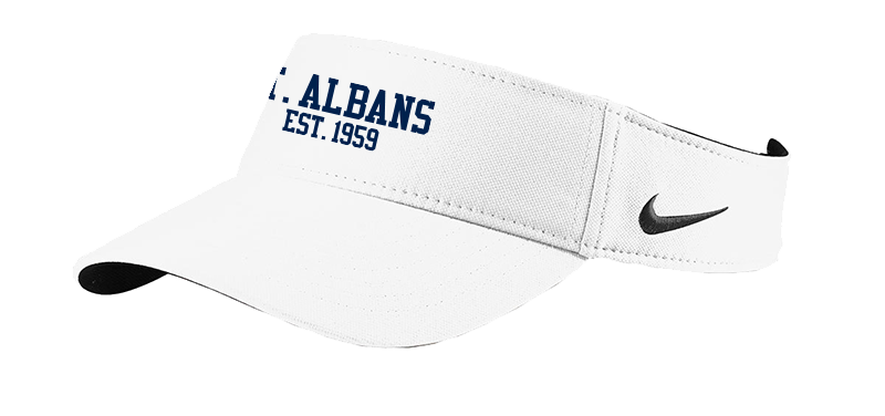 12. St. Albans Nike Dry Visor -WHITE