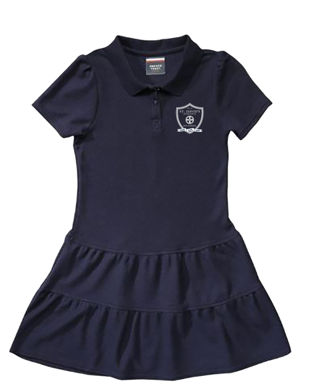 SDEDS Girls Jersey Knit Dress -NAVY