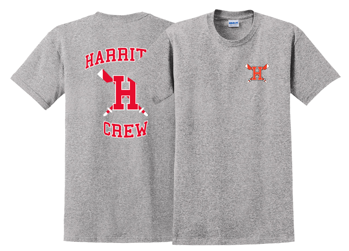 1. Harriton Crew SS Tshirt -SPORT GREY