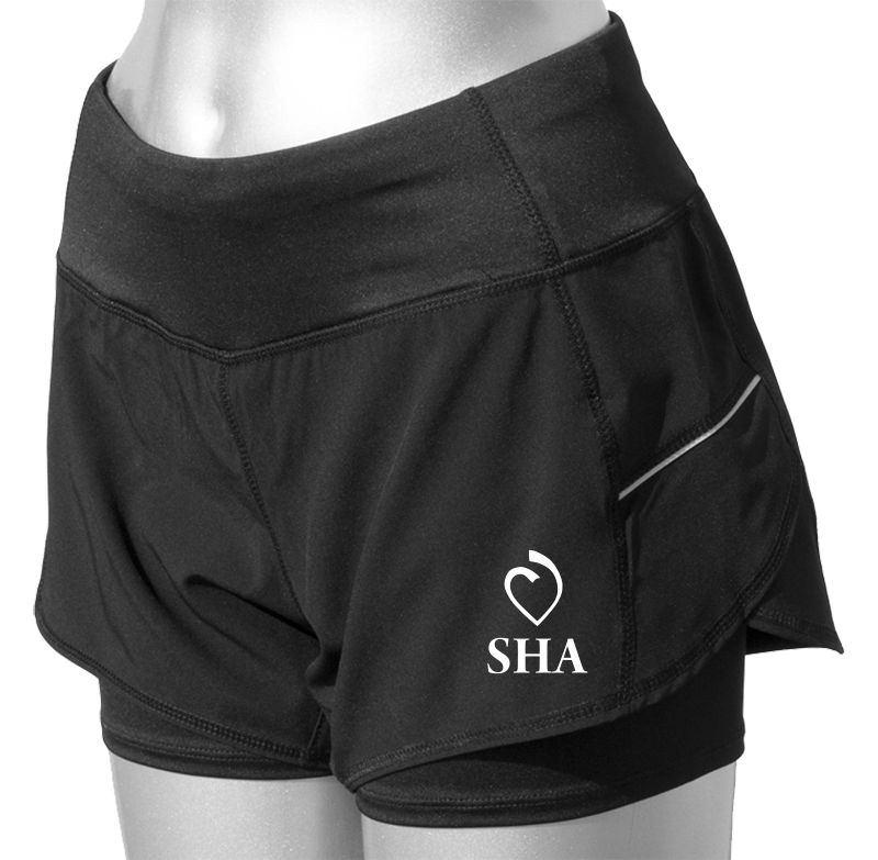 SHA Ladies 2-in-1 Short -BLACK