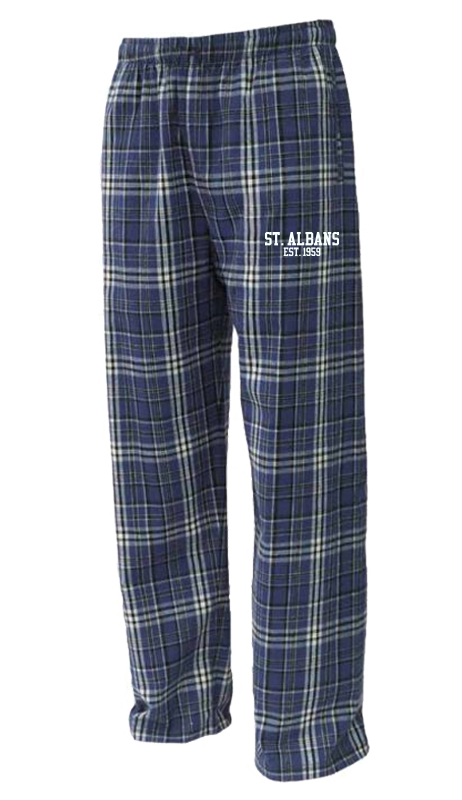 St. Albans Flannel Pants -NAVY/WHITE