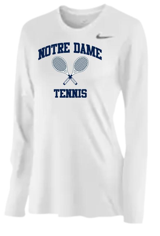 ND Middle Tennis Nike LS Performance Tshirt | Aweigh Store