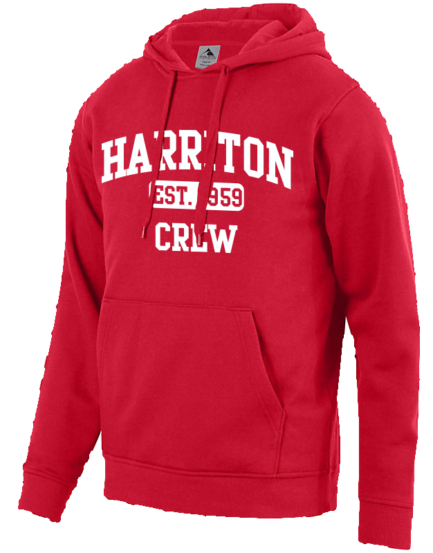 4. Harriton Crew Hoodie -RED