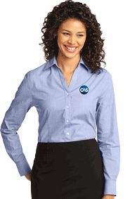 CAS Crosshatch Easy Care LS Shirts for Ladies